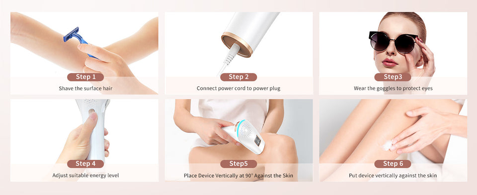 999900 Flashes IPL Hair Removal Safe Permanent Painless Epilator Face Body Arms Leg Whole Body Treament For Men Women Home Use
