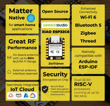 ESP32C6 Seeed Studio XIAO ESP32 C6 Development Board MCU  On-board Antenna 2.4GHz Wi-Fi 6 BLE 5 Zigbee Thread