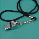 Metal Referee Whistle, Whistle with Hanging Rope, Sports Whistle, for Sports Competitions, Signaling, Loud Outdoor Survival