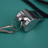 Metal Referee Whistle, Whistle with Hanging Rope, Sports Whistle, for Sports Competitions, Signaling, Loud Outdoor Survival