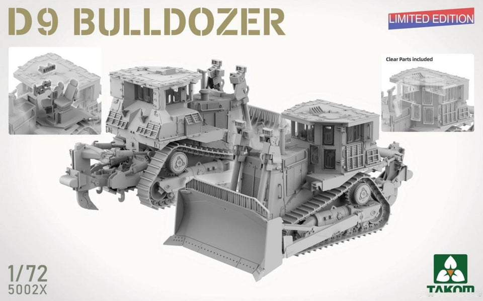 TAKOM 5002S 1/72 US D9 Bulldozer (Limited Edition)-High Detail Collection