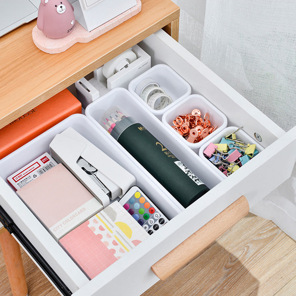 Make Up Organizer Box Storage Drawer Storage Box Closet  Cover Kitchen Bathroom Storage Trays 8pc/set Sundries Jewellery Holder