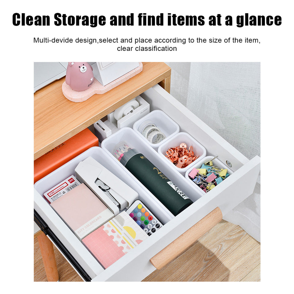 Make Up Organizer Box Storage Drawer Storage Box Closet  Cover Kitchen Bathroom Storage Trays 8pc/set Sundries Jewellery Holder