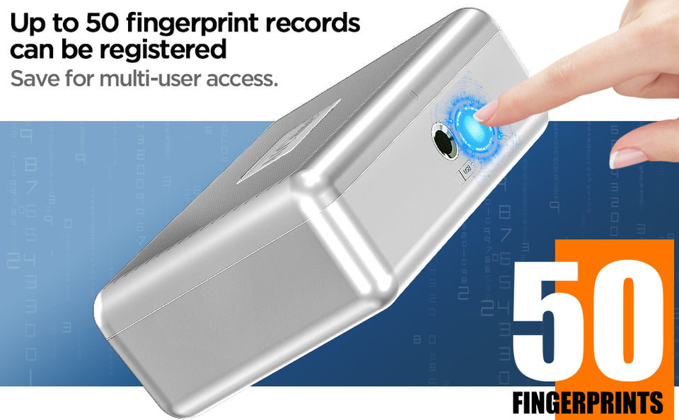 Biometric fingerprint safe home cash jewelry safe storage box file confidentiality hidden safe cosmetic box