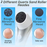 Electric Foot Grinder Rechargeable Callus Remover 2 Speed USB Pedicure Device for Thick Hard Dry Skin Heels Care
