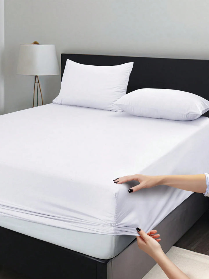 LUX Décor Fitted Sheet Only - Easy to Fit 360 Elastic Microfiber Sheets - 16 Inches Deep Pocket - Wrinkles Fade Resistant