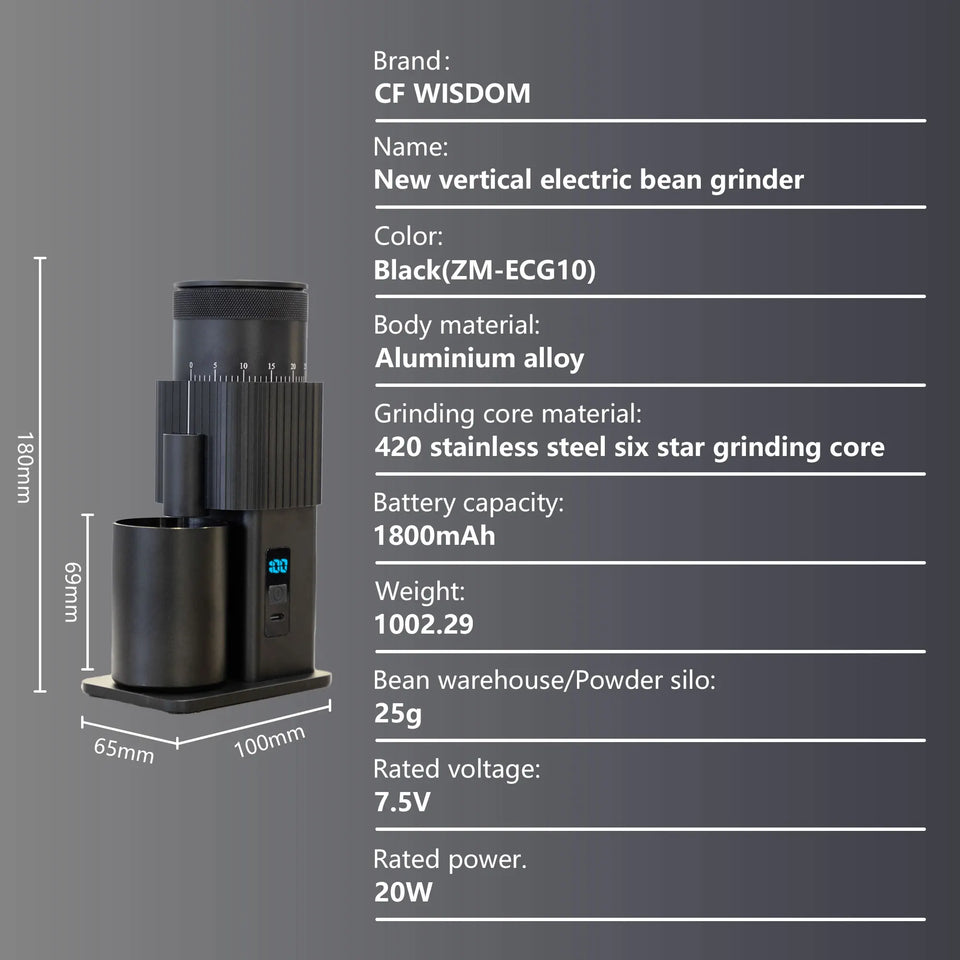 Coffee Grinder Electric Coffee Grinder Portable Coffee Bean Grinder USB Rechargeable Burr Mill  Home Kitchen Christmas Gift