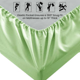 LUX Décor Fitted Sheet Only - Easy to Fit 360 Elastic Microfiber Sheets - 16 Inches Deep Pocket - Wrinkles Fade Resistant