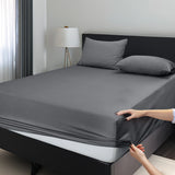 LUX Décor Fitted Sheet Only - Easy to Fit 360 Elastic Microfiber Sheets - 16 Inches Deep Pocket - Wrinkles Fade Resistant