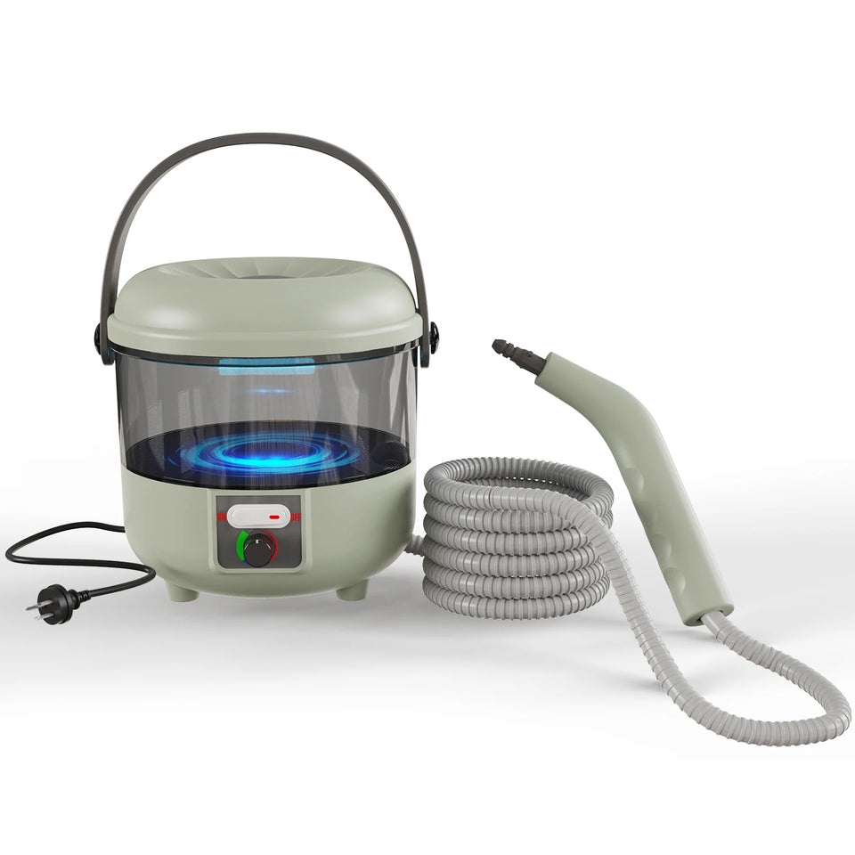 2500W Powerful Handheld Steam Cleaner with 6 Brush Heads - 45 Mins Runtime, 110V Multiuse Steamer for Deep Cleaning Upholstery,