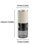 Electric coffee grinder, rechargeable coffee bean grinder with adjustable coarseness, perfect for beverage and kitchen use.