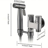 Double Control Toilet Bidet Sprayer Handheld Attachment with Pressure Control for Feminine Hygiene Baby Diaper and Pet Bath