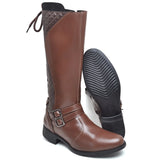 33 to 40 Adjustable Adjustable Zipper Long Cano Boots for Women