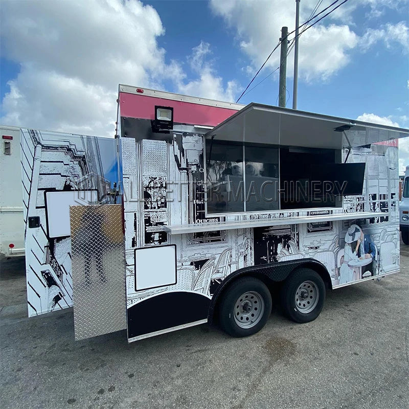 Allbetter Fully Catering Equipped Food Truck Mobile Food Truck Trailer Hot Dog Food Cart USA Customized Food Trailer for Sale