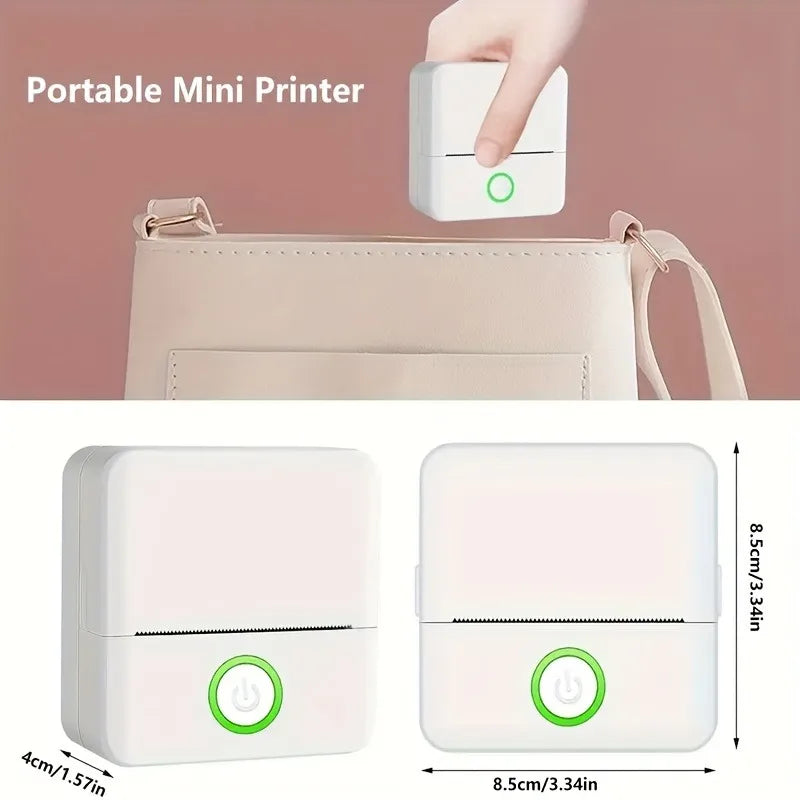 Mini Portable Wireless Thermal Printer, Inkless Printing, Compatible with iOS/Android, for Photos, Labels Notes, Study Essential