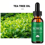 Tea tree essential oil for skin care, massage, shower, diffuser relaxing essential oil for face, body, nails, hair, skin care