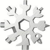 1 Snowflake Multifunctional Tool Silver, Flat Head Screwdriver Kit, Cool Small Tool, Suitable for DIY Enthusiasts, Men's Gift