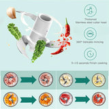 Mini Electric Food Processor USB Charging Garlic Chopper Meat Grinder Vegetable Mincer 350ML Portable Kitchen Tool