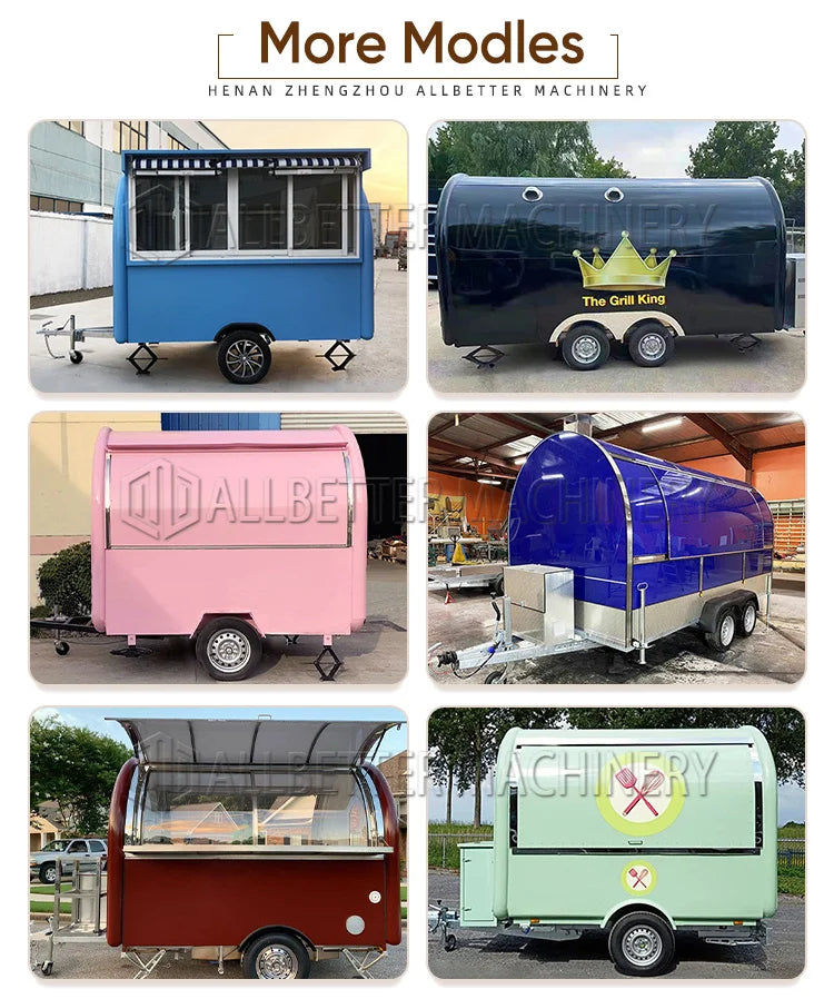 Customized Mini Street Fruit Candy Coffee Food Truck Mobile Kitchen Vending Food Trailers With Equipment Food Cart