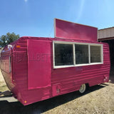 Allbetter New Design Pink Food Truck Candy Juice Vending Kiosk Ice Cream Food Trailer Cute Commercial Food Truck for Sale
