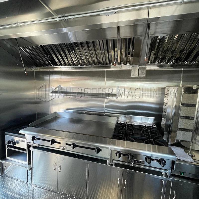 Allbetter Fully Catering Equipped Food Truck Mobile Food Truck Trailer Hot Dog Food Cart USA Customized Food Trailer for Sale