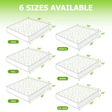 Lux Decor Mattress Protector, Cooling Rayon dervied from Bamboo Viscose, 100% Waterproof - Fitted Sheet Style, Deep Pocket