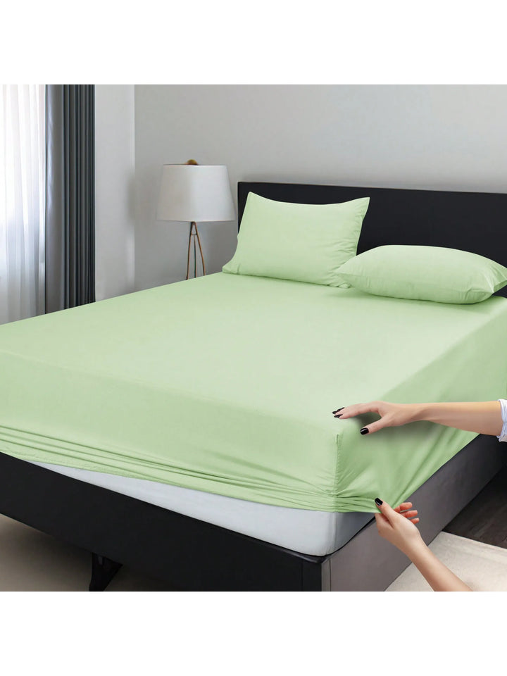 LUX Décor Fitted Sheet Only - Easy to Fit 360 Elastic Microfiber Sheets - 16 Inches Deep Pocket - Wrinkles Fade Resistant