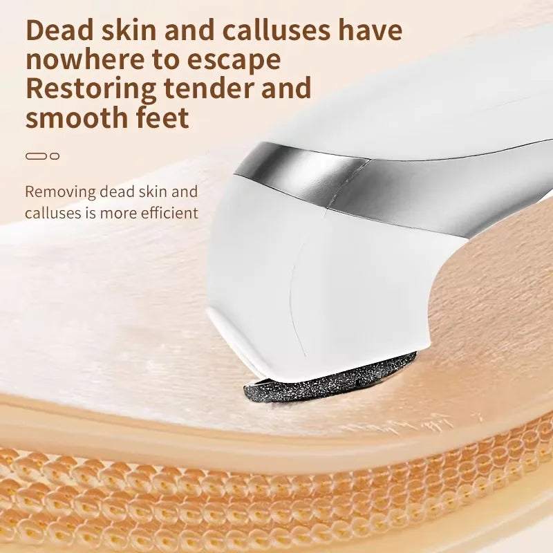 Electric Foot Grinder Rechargeable Callus Remover 2 Speed USB Pedicure Device for Thick Hard Dry Skin Heels Care