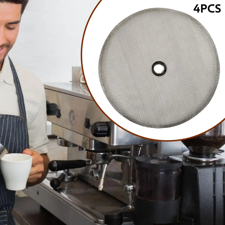 4Pcs Stainless Steel French Press Filter Mesh Filter Replacement for 350 1000 1500ML Espresso Machine Coffee Pot Mesh Filter