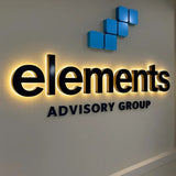 LED Illuminated Sign Custom 3D Metal Letters Business Logo Backlit Sign for Storefront Company Outdoor Commercial