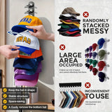 Hat Racks for Baseball Caps, Versatile Adhesive or Wall-Drilled Mounting Hat Rack for Wall, MultiLayer Hat Storage, Durable Plas