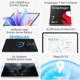 EU Version HONOR Pad 10 Tablet Wi-Fi 8GB+256GB 12.1-inch 120Hz 2.5K Display 10100mAh Battery Qualcomm Snapdragon 7 Gen 3 Android