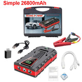 26800mAh Portable Car Jump start Peak 2500A Power Bank charging 12V Auto start Equipment Oil Diesel Car Emergency Battery