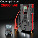 26800mAh Portable Car Jump start Peak 2500A Power Bank charging 12V Auto start Equipment Oil Diesel Car Emergency Battery