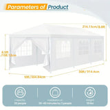 10x10/10x20/10x30 Party Tent Outdoor Canopy Tent with Removable Sidewalls, Waterproof Party Tents for Parties,Wedding Events,BBQ