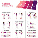 TPE Resistance Bands Set 5 Levels Non-Slip Exercise Booty Bands for Hip Legs Glutes Workout Yoga Fitness
