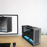 UPSIREN MD-1 ITX computer case，Support SFX power supply/ITX motherboard/graphics card（L） ≤380mm/Side-transparent portable case