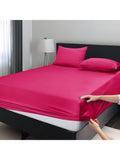 LUX Décor Fitted Sheet Only - Easy to Fit 360 Elastic Microfiber Sheets - 16 Inches Deep Pocket - Wrinkles Fade Resistant