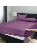 LUX Décor Fitted Sheet Only - Easy to Fit 360 Elastic Microfiber Sheets - 16 Inches Deep Pocket - Wrinkles Fade Resistant