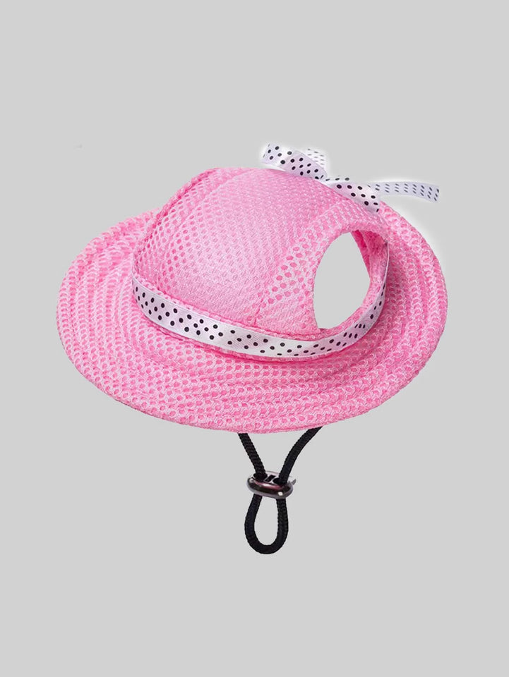 UV resistant adjustable pet sun hat - comfortable knit, suitable for small and medium-sized dogs and cats