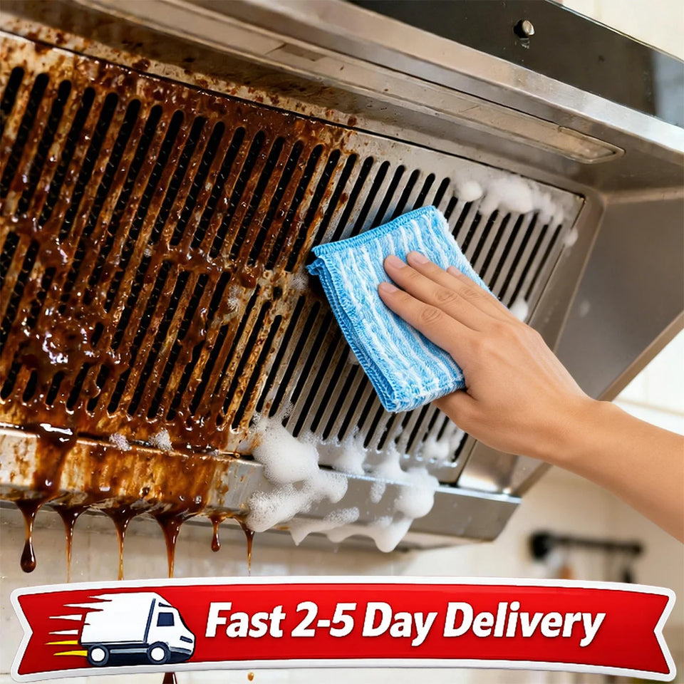 Kitchen Hood Grease Remover Cleaner Heavy Duty Degreaser Spray for Stove Oven Range Hood Cooktop Removes Oil Stains Fast