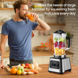 6000W Powerful Blender Mixer Juicer Smoothie Maker Table Blenders 2.5L Container Food Processor Blender Mixer for Ice Nut Fruit