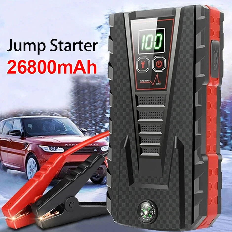 26800mAh Portable Car Jump start Peak 2500A Power Bank charging 12V Auto start Equipment Oil Diesel Car Emergency Battery