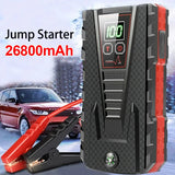 26800mAh Portable Car Jump start Peak 2500A Power Bank charging 12V Auto start Equipment Oil Diesel Car Emergency Battery