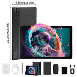 URAO Android 15 Tablet 10.1 Inch 20GB RAM 64GB ROM 5-core Dual Camera Tablets PC Set Keyboard/Case/Mouse/Stylus/Headphone