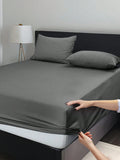 LUX Décor Fitted Sheet Only - Easy to Fit 360 Elastic Microfiber Sheets - 16 Inches Deep Pocket - Wrinkles Fade Resistant