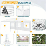 10x10/10x20/10x30 Party Tent Outdoor Canopy Tent with Removable Sidewalls, Waterproof Party Tents for Parties,Wedding Events,BBQ