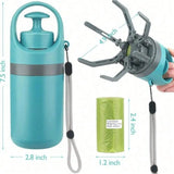Portable Dog Pooper Scooper No Touch Claw Pickup Tool with Waste Bag Holder Easy One Hand Dog Walking Outdoor Pet Cleanup