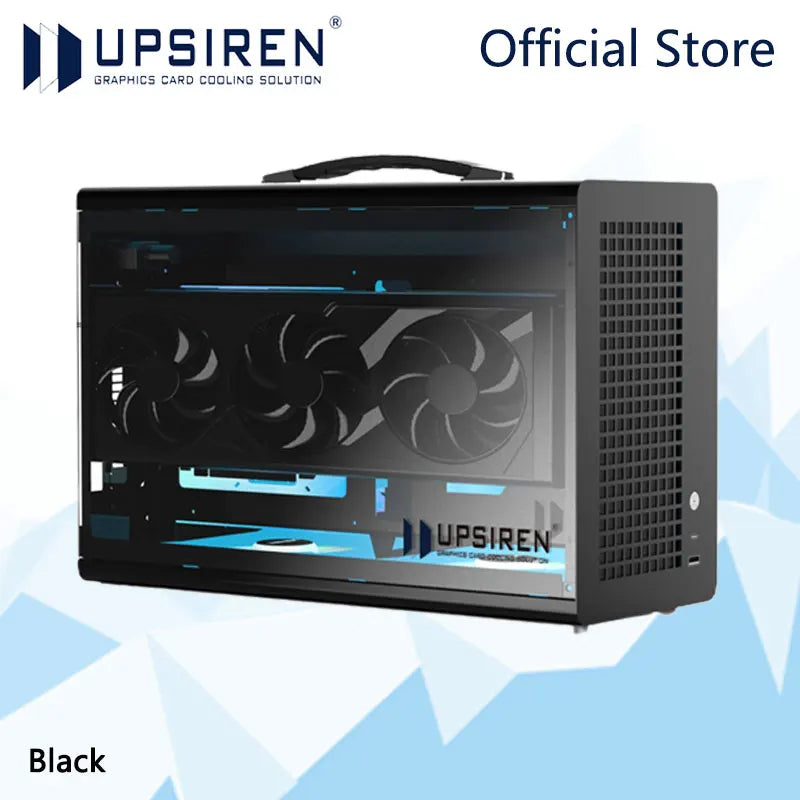 UPSIREN MD-1 ITX computer case，Support SFX power supply/ITX motherboard/graphics card（L） ≤380mm/Side-transparent portable case