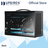 UPSIREN MD-1 ITX computer case，Support SFX power supply/ITX motherboard/graphics card（L） ≤380mm/Side-transparent portable case